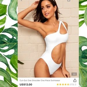 White one piece swimsuit